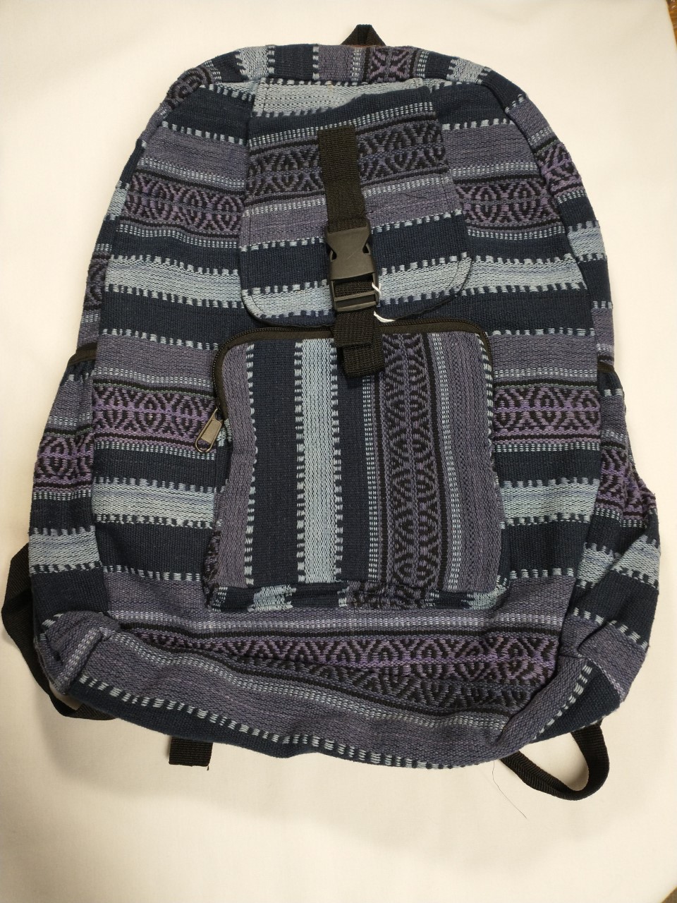 Navy, Purple and Blue stripped Backpack